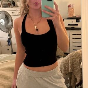 Abercrombie knit tank with cross back